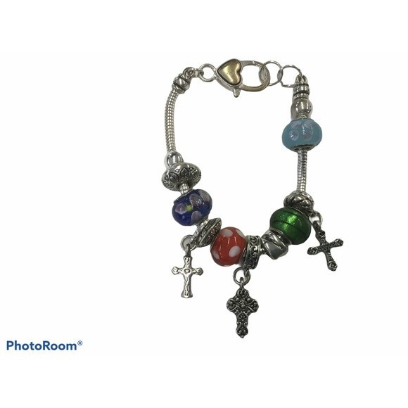 Cross Charm Bracelet - Picture 1 of 2
